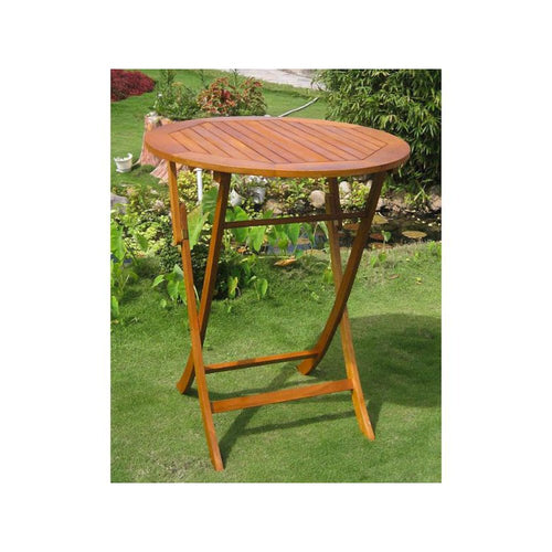Royal Tahiti Outdoor 36'' Bar Height Round Folding Table - International Caravan