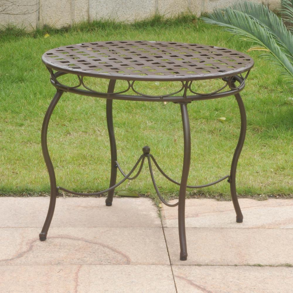 Nailhead Iron Bistro Table - International Caravan