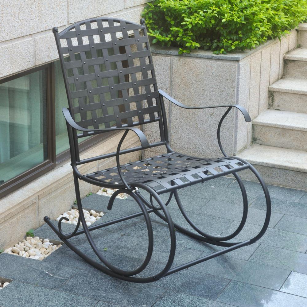Santa Fe Iron Nailhead Rocker - International Caravan
