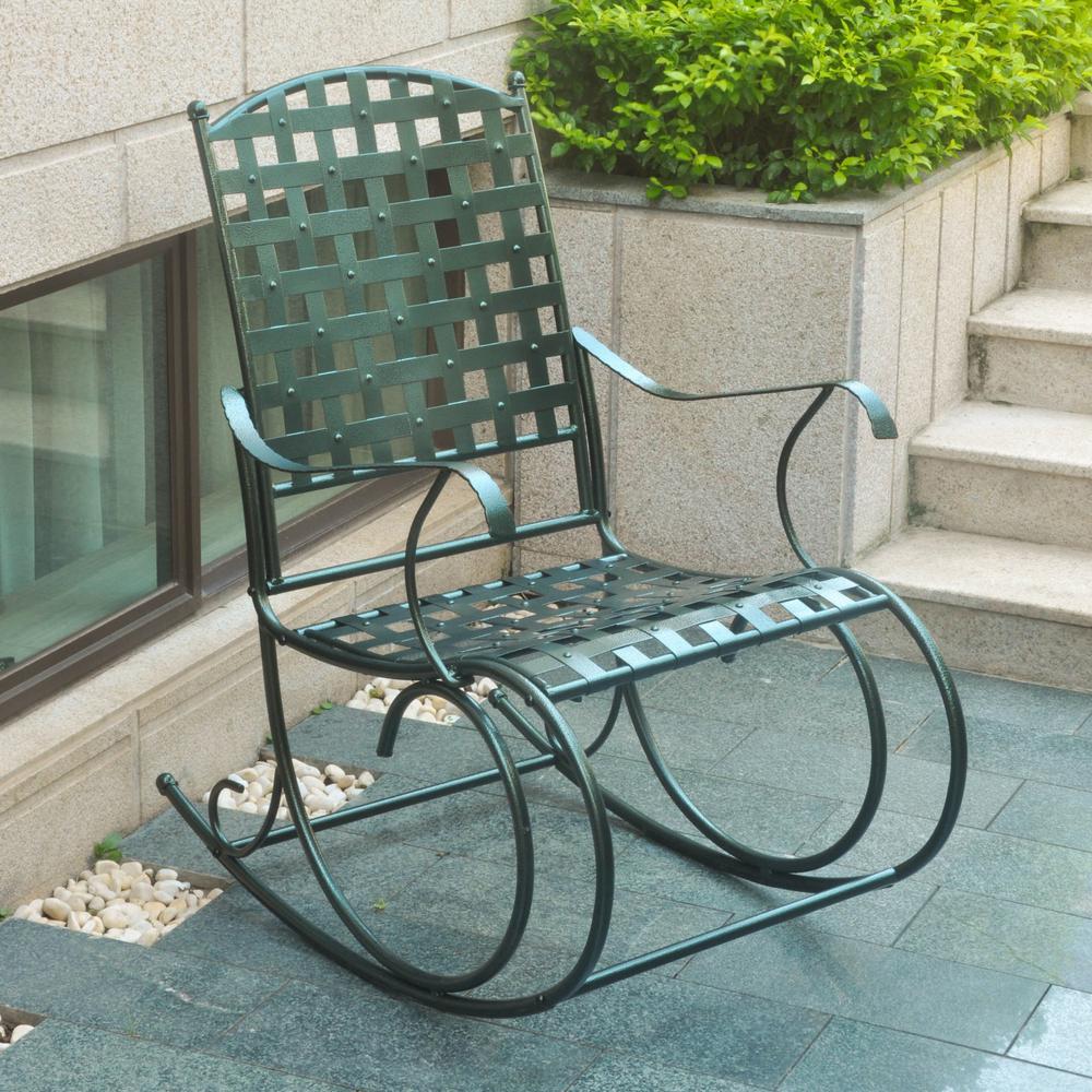 Santa Fe Iron Nailhead Rocker - International Caravan