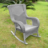 San Tropez Resin Wicker/ Aluminum Rocking Chair, Weathered Grey - International Caravan