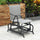 Valencia Resin Wicker/ Steel Glider Chair, Grey - International Caravan