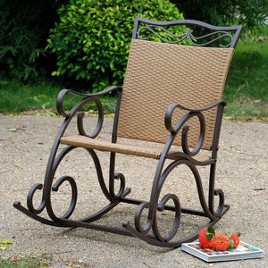 Valencia Resin Wicker/Steel Rocker - International Caravan
