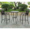 Set of 3 Valencia Resin Wicker/Steel Bar Height Bistro Group - International Caravan