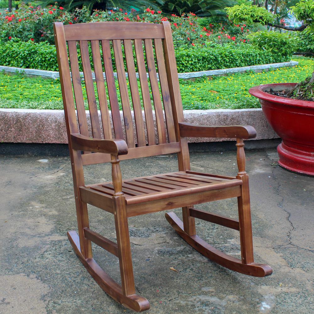 Outdoor Wood Porch Rocker - International Caravan