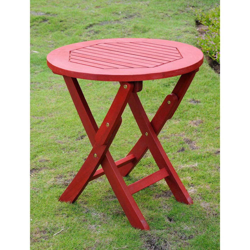 Royal Tahiti Round Wood Folding Table - International Caravan