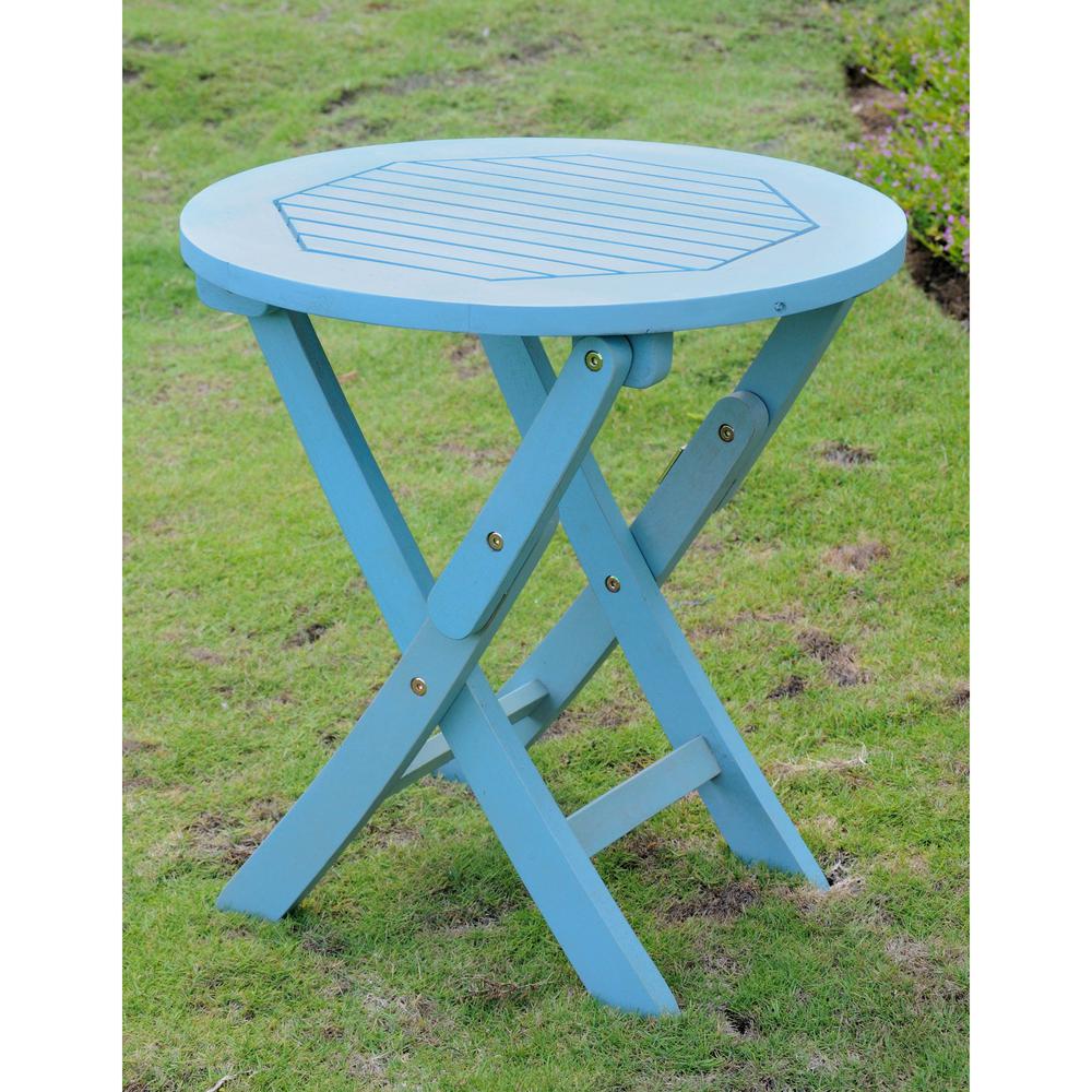 Royal Tahiti Round Wood Folding Table - International Caravan