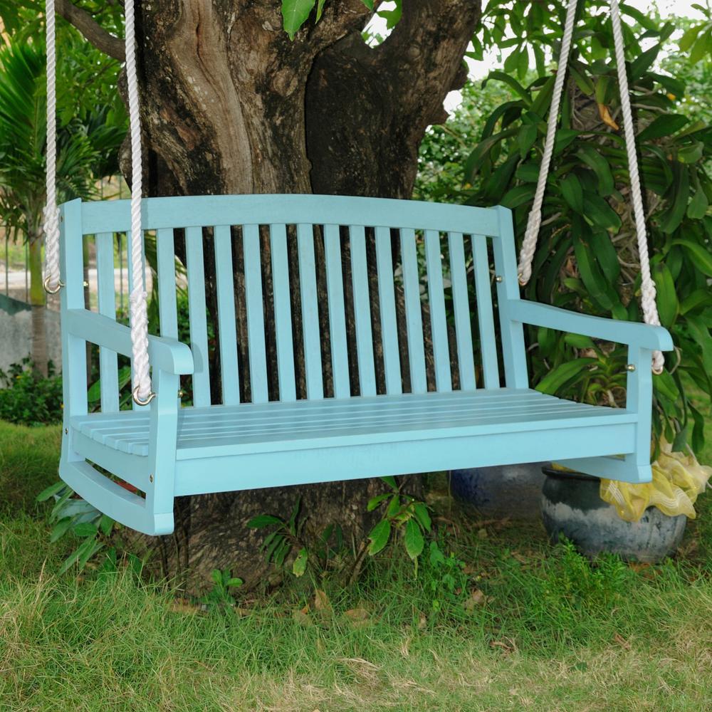 Acacia Two Seater Swing With Curved Back - International Caravan