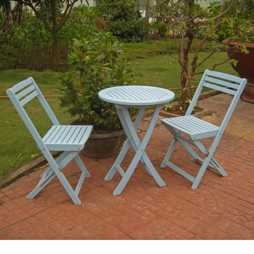 Set of 3 Acacia Folding Bistro Set - International Caravan