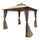 Square 10 Foot Double Vented Gazebo With Drapes - International Caravan