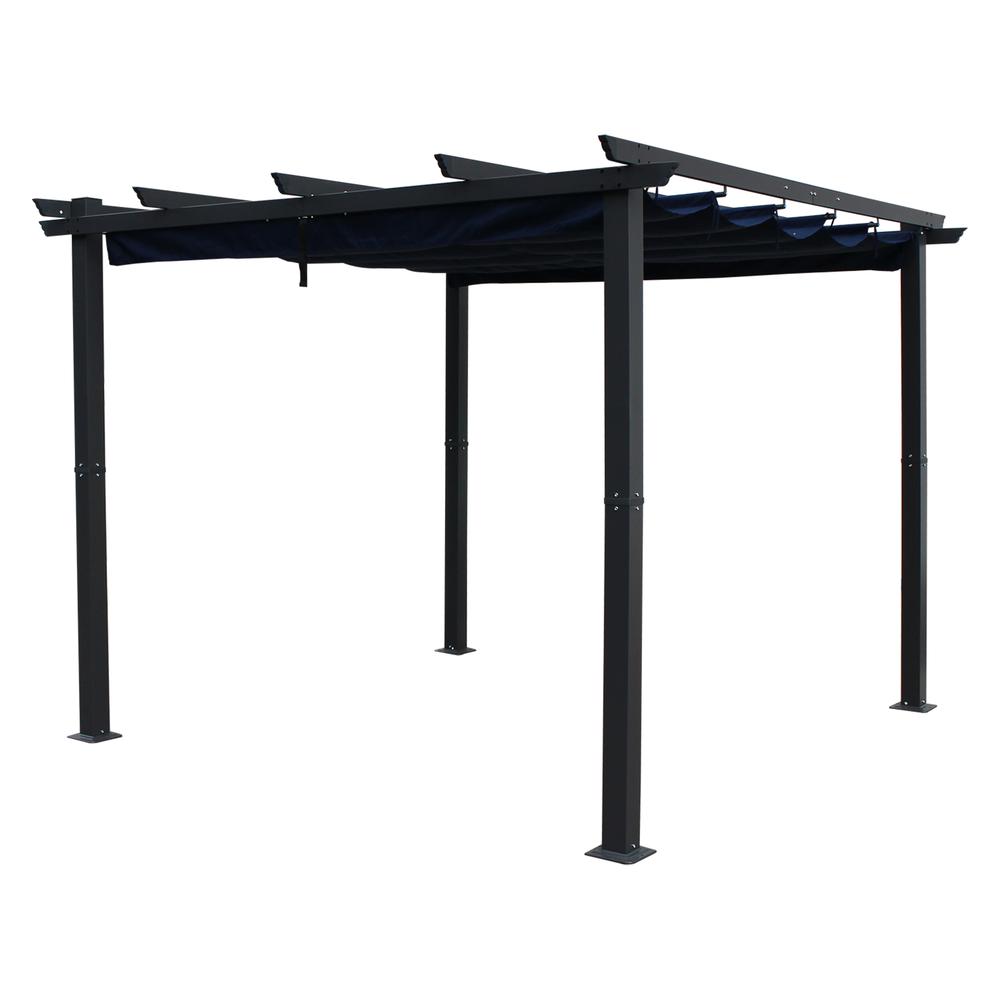 3 Meter Aluminum Framed Pergola, Navy - International Caravan