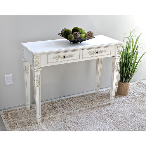 Windsor Two Drawer Rectangular Console Table - International Caravan