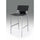 Gray Leather Bar Stool, Chrome Base, 25''Seat High, Set Of 2 - Creative Images