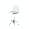 Pure White Pu Seat, Chrome Base Stool, Set Of 2 - Creative Images