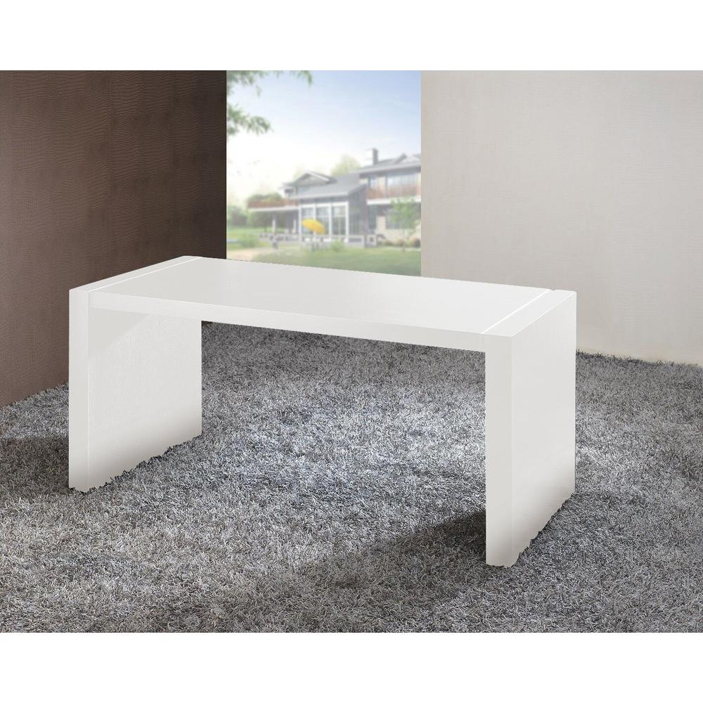 White Lacquer Computer Desk 62X28X30 - Creative Images