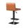 Bar Stool/Black Base, Cognac Pu - Creative Images