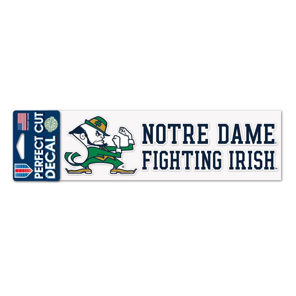 Notre Dame Fighting Irish Decal 3x10 Perfect Cut Wordmark Color - WinCraft
