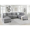 Simona Gray Velvet 8Pc Modular Sectional Sofa - Lilola Home