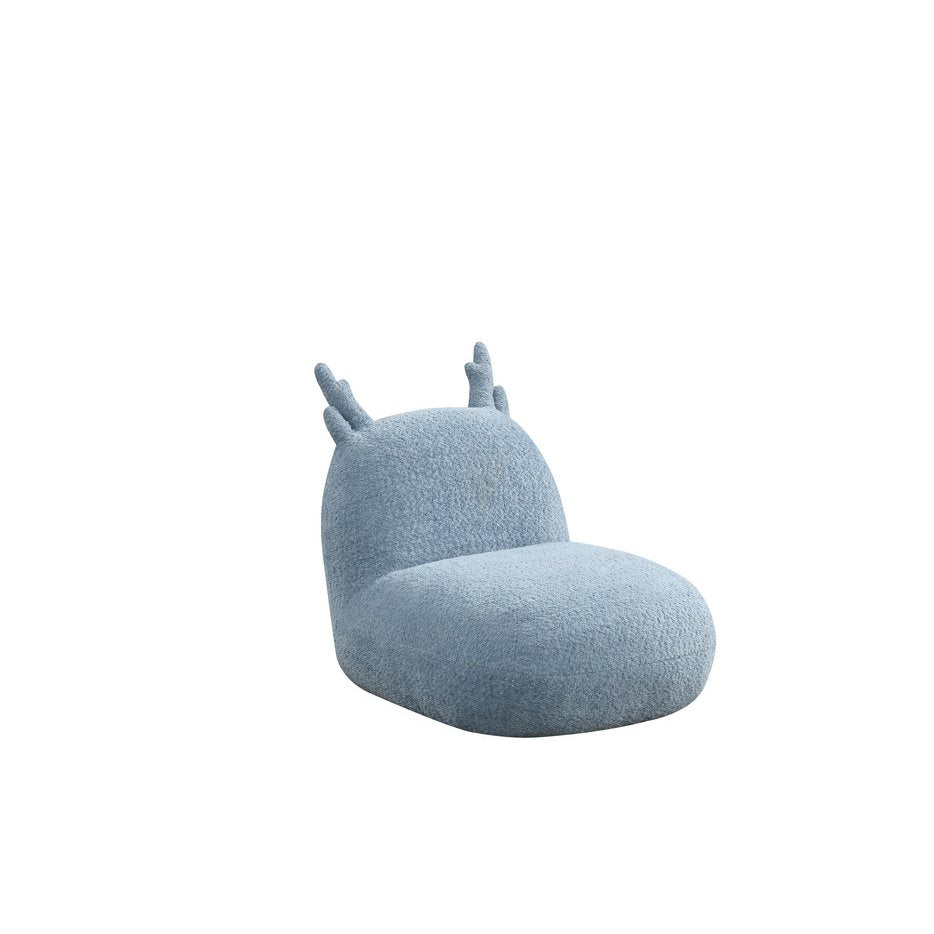 Weston 21.5''W Blue Chenille Deer-Shaped Kids Chair - Lilola Home