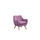 Fenix 19.5''W Pink Linen Kids Chair with Button Tufted Back and Wooden Legs - Lilola Home
