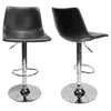 Best Master Jimmy Dean Faux Leather Adjustable Swivel Bar Stool Gray (Set of 2) - Best Master Furniture
