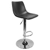 Best Master Jimmy Dean Faux Leather Adjustable Swivel Bar Stool Gray (Set of 2) - Best Master Furniture