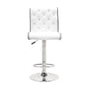 Best Master Swivel Bar Stool with Crystal and Tufted Look in White (Set of 2) - Best Master Furniture