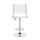 Best Master Swivel Bar Stool with Crystal and Tufted Look in White (Set of 2) - Best Master Furniture