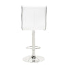 Best Master Swivel Bar Stool with Crystal and Tufted Look in White (Set of 2) - Best Master Furniture