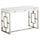 Best Master Brooks 3-Drawer Wood and Stainless Steel Frame Writing Desk - Silver - Best Master Furniture