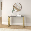 Best Master Mallory Stainless Steel and Smoked Glass Console Table in Gold - Best Master Furniture