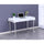 Best Master Juneau Modern 2-Drawer Engineered Wood Computer Desk in Silver - Best Master Furniture