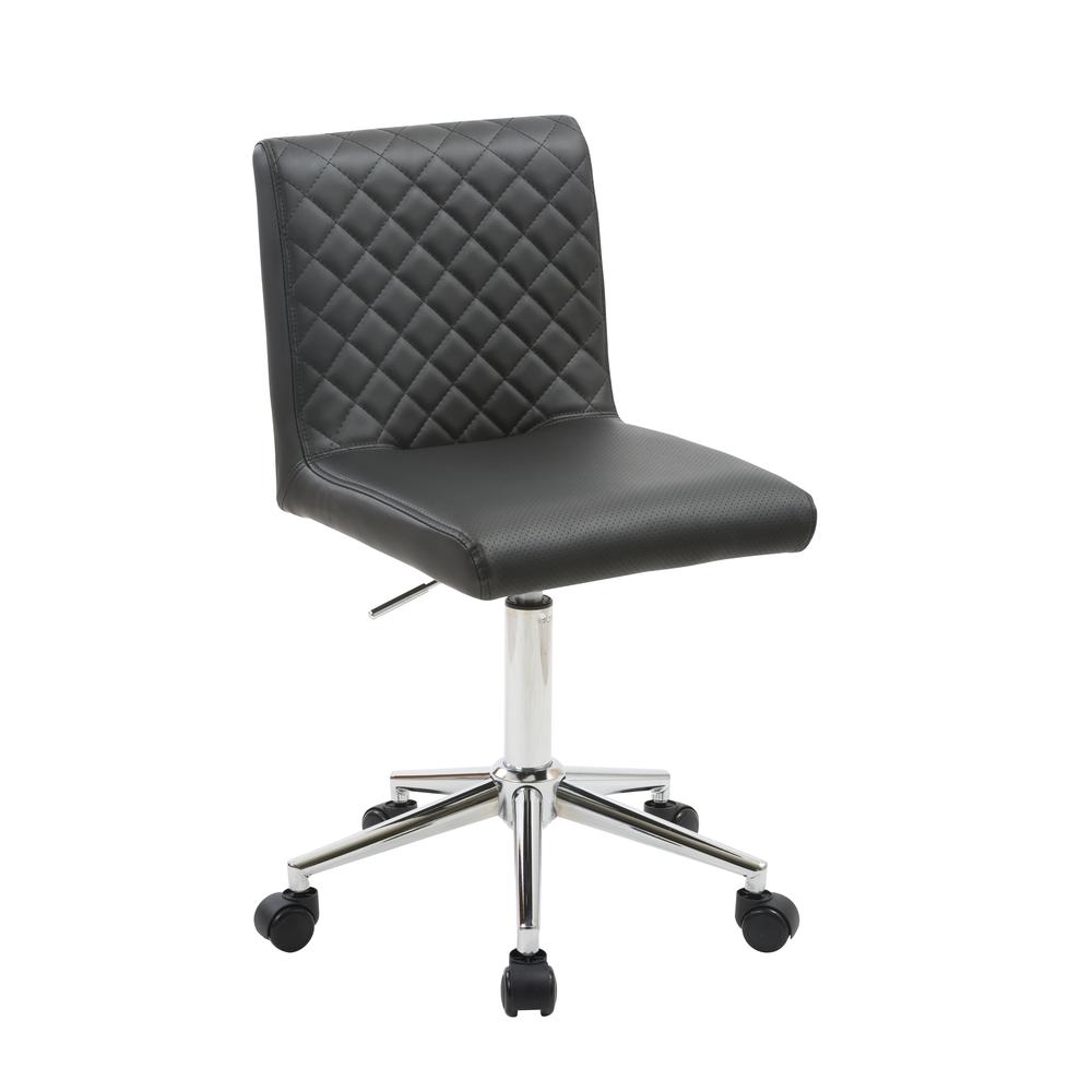 Best Master Furniture Barry 24.5'' Faux Leather Swivel Office Chair in Black