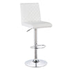 Best Master Furniture Bay Peak Adjustable Swivel Bar Stool in White (Set of 2)