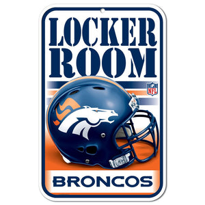 Denver Broncos Sign 11x17 Plastic Locker Room Design - WinCraft