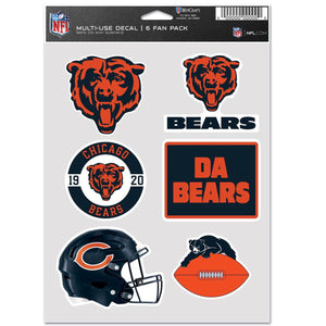Chicago Bears Decal Multi Use Fan 6 Pack - WinCraft