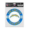 Los Angeles Chargers Decal 3.75x5 Patch Fan - WinCraft