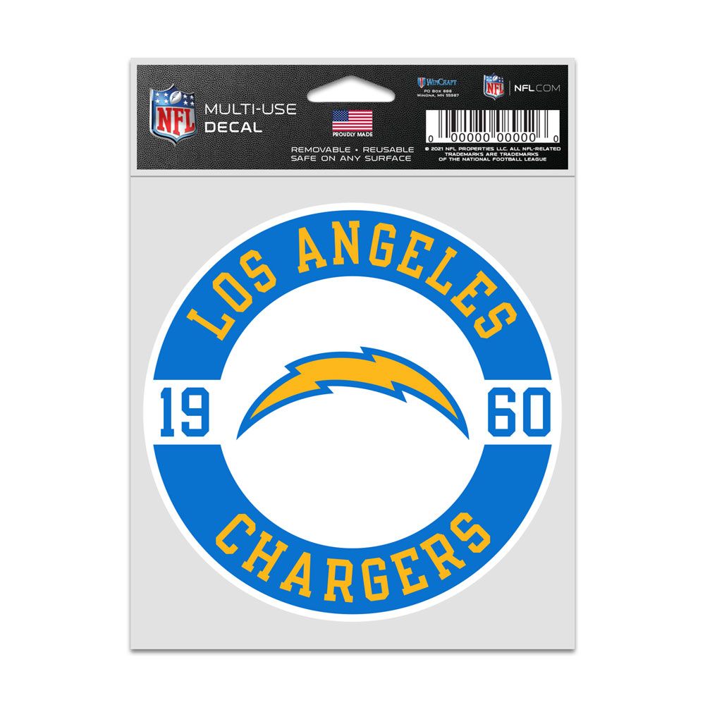 Los Angeles Chargers Decal 3.75x5 Patch Fan - WinCraft