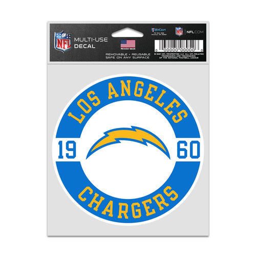 Los Angeles Chargers Decal 3.75x5 Patch Fan - WinCraft