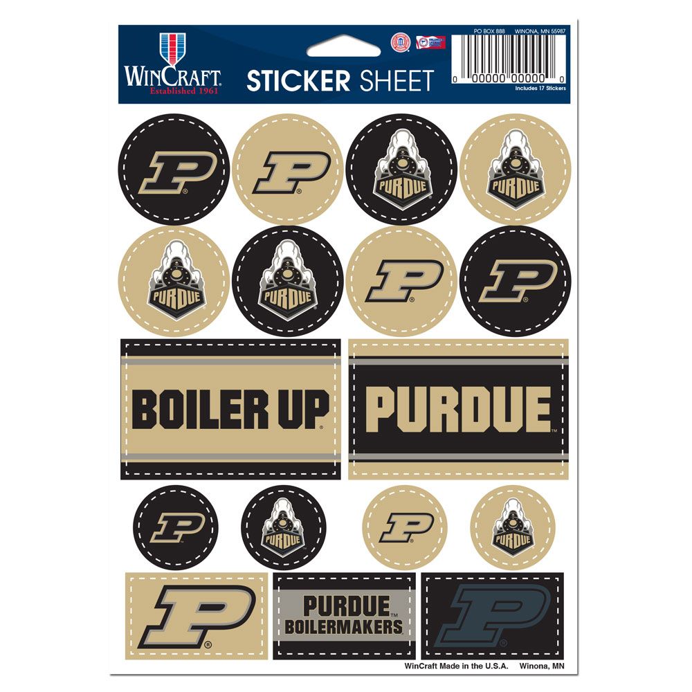 Purdue Boilermakers Decal Sheet 5x7 Vinyl - WinCraft