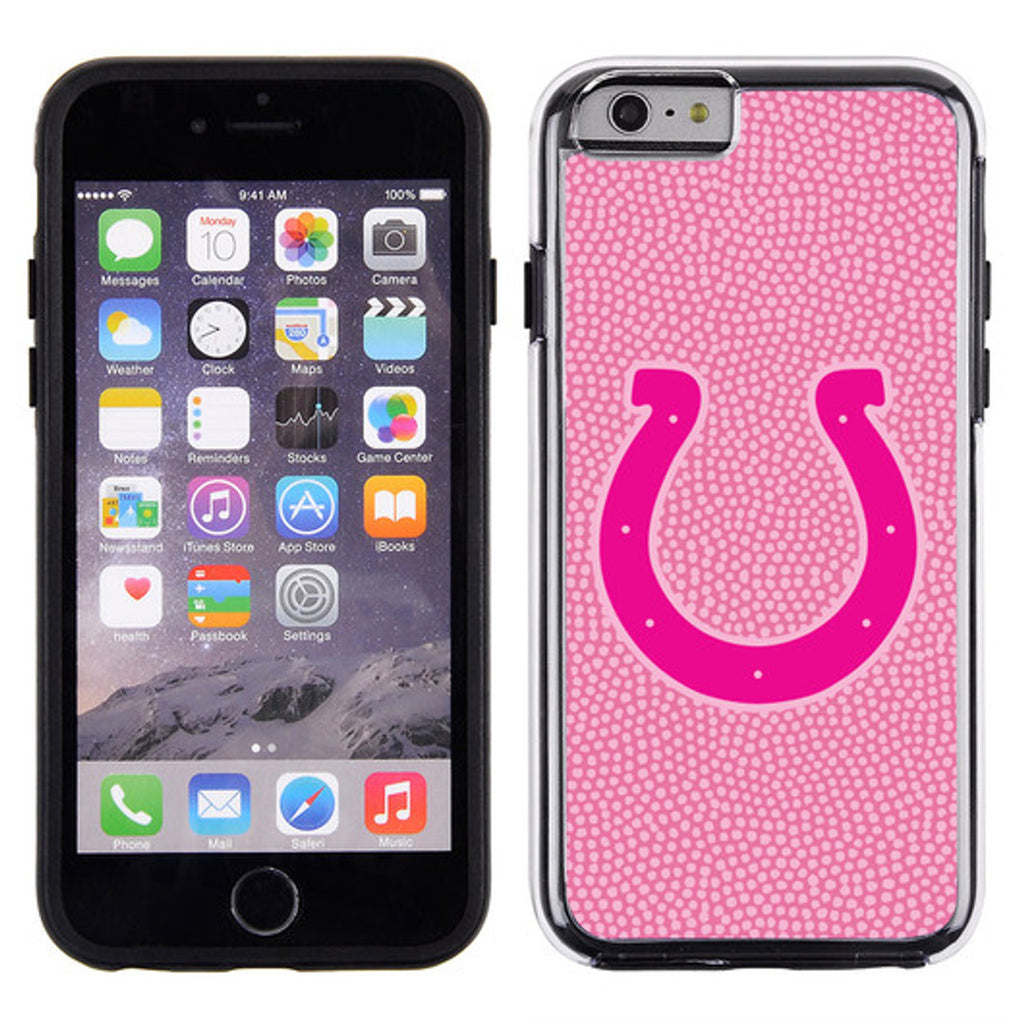 Indianapolis Colts Phone Case Pink Football Pebble Grain Feel iPhone 6 CO - Gamewear