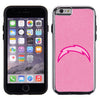 Los Angeles Chargers Phone Case Pink Football Pebble Grain Feel iPhone 6 CO - Gamewear