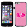 San Francisco 49ers Phone Case Pink Football Pebble Grain Feel iPhone 6 CO - Gamewear