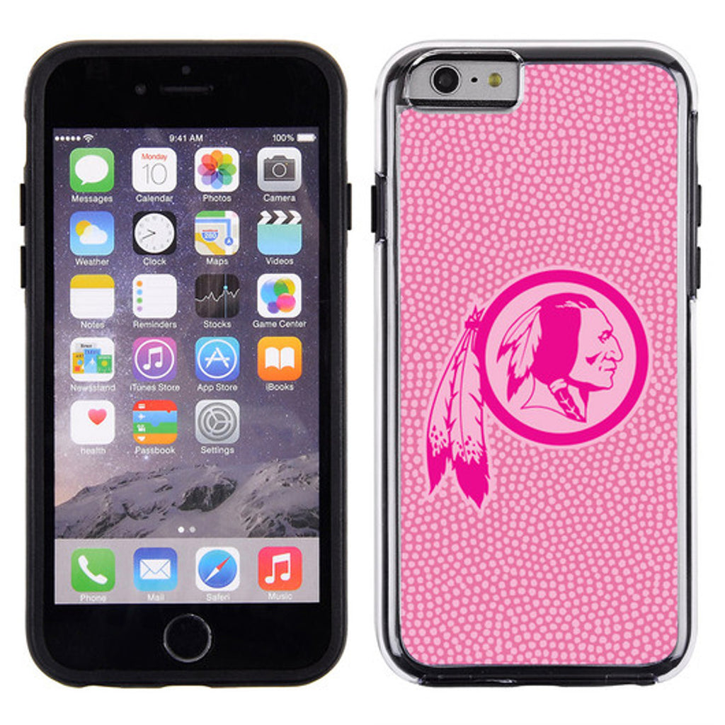 Washington Redskins Phone Case Pink Football Pebble Grain Feel iPhone 6 CO - Gamewear