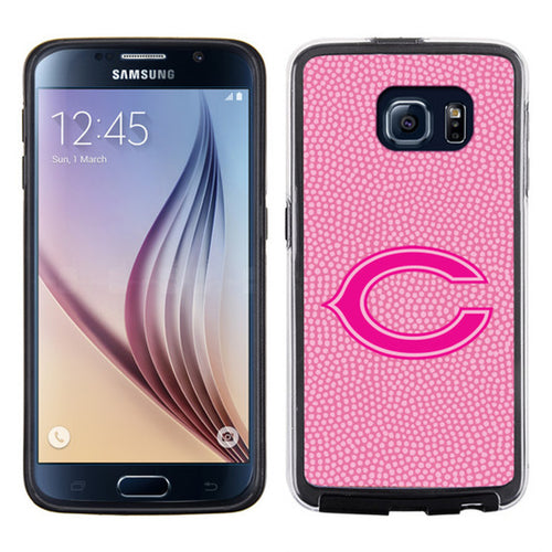 Chicago Bears Phone Case Pink Football Pebble Grain Feel Samsung Galaxy S6 CO - Gamewear