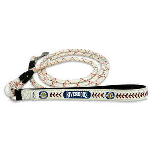 Charleston RiverDogs Pet Leash Leather Frozen Rope Baseball Size Medium CO - GAMEWEAR