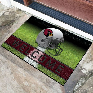 Arizona Cardinals Door Mat 18x30 Welcome Crumb Rubber - Logo Brands