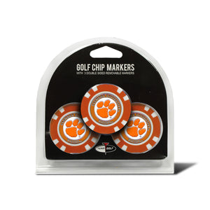 Clemson Tigers Golf Chip with Marker 3 Pack - Team Golf
