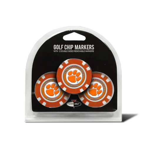 Clemson Tigers Golf Chip with Marker 3 Pack - Team Golf