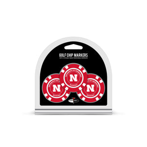 Nebraska Cornhuskers Golf Chip with Marker 3 Pack - Team Golf